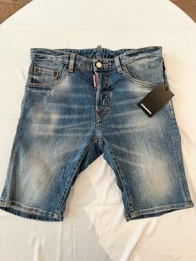 Dsquared2 Kids Youth Blue Denim Shorts